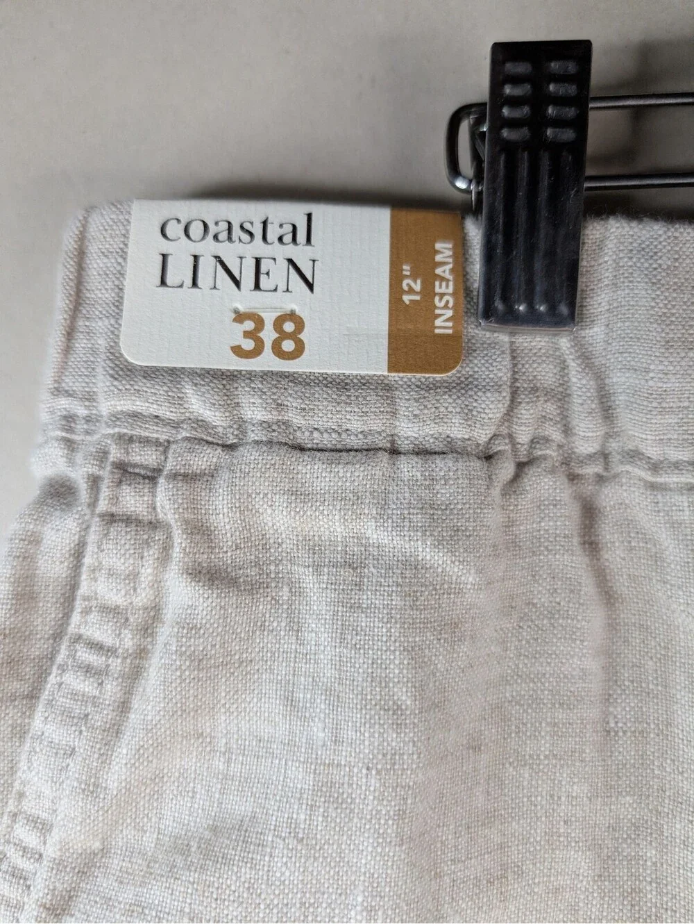 NWT Caribbean Men's Linen Blend Shorts Coastal Linen Size 38 Tall